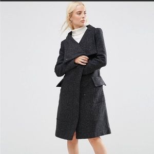 ASOS wool blend coat size US 4